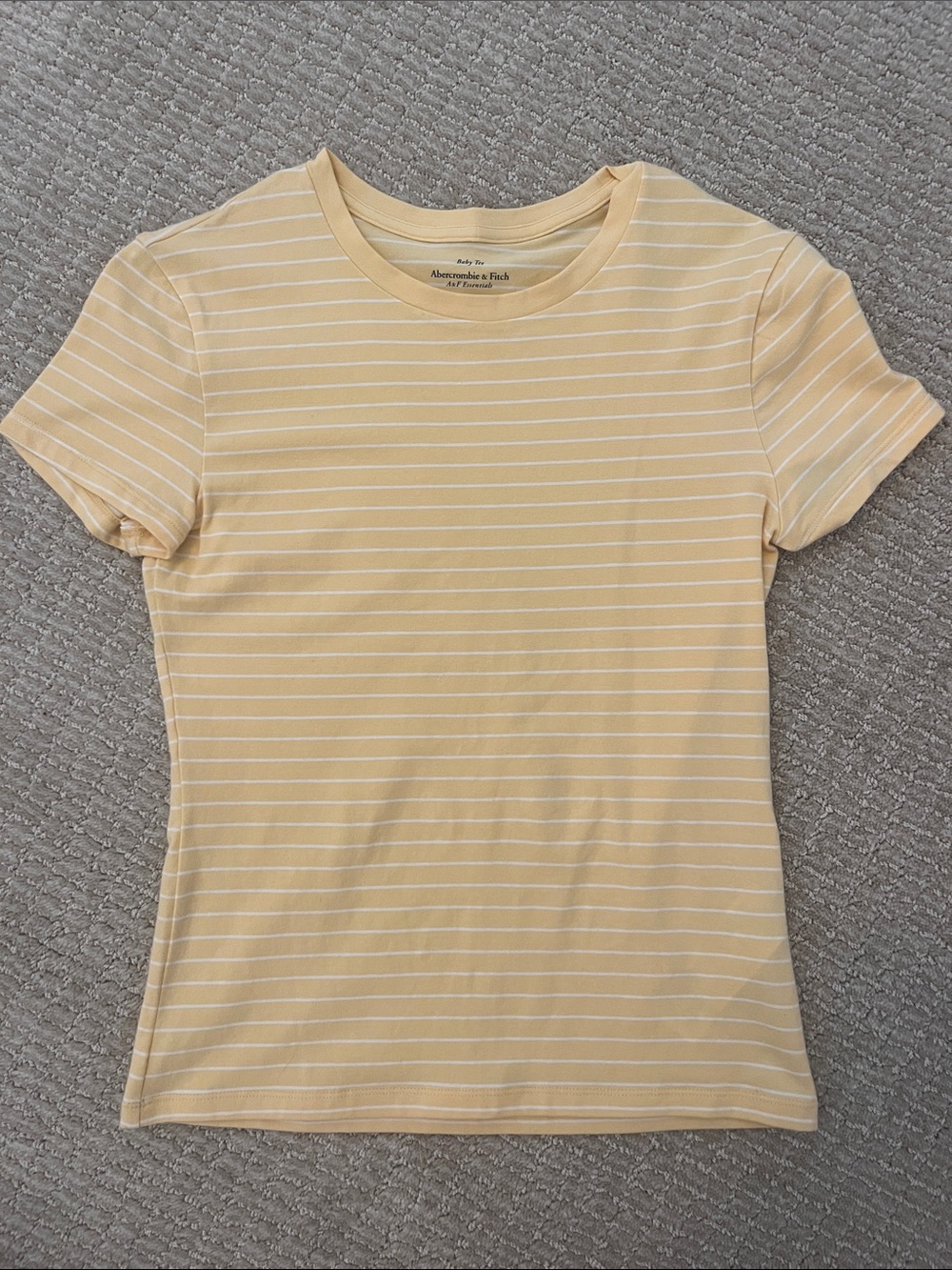 Abercrombie & Fitch Short-Sleeve Tee Trio - Yellow, Taupe, White - Picture 4 of 5